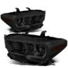 16-22 Toyota Tacoma OE-Style Projector Headlights - Smoked / Amber