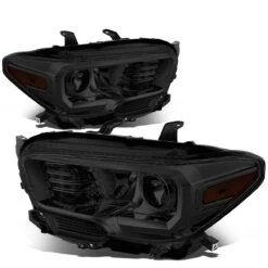 16-22 Toyota Tacoma OE-Style Projector Headlights - Smoked / Amber