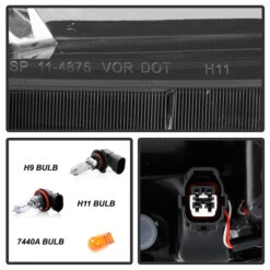 16-19 Toyota Tacoma [Halogen With Factory LED DRL] Projector Headlight - Driver Left Side -High-Efficiency Car Light Store 16 19 toyota tacoma halogen with factory led drl projector headlight driver left side 144