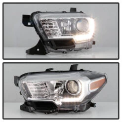 16-19 Toyota Tacoma [Halogen With Factory LED DRL] Projector Headlight - Driver Left Side -High-Efficiency Car Light Store 16 19 toyota tacoma halogen with factory led drl projector headlight driver left side 150