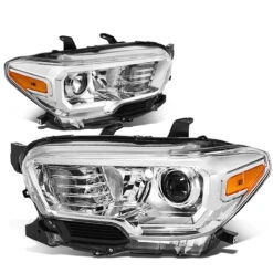 16-22 Toyota Tacoma OE-Style Projector Headlights - Chrome / Amber -High-Efficiency Car Light Store 16 19 toyota tacoma oe style projector headlights chrome amber 41
