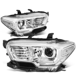 16-22 Toyota Tacoma OE-Style Projector Headlights - Chrome / Clear 11 16-22 Toyota Tacoma OE-Style Projector Headlights - Chrome / Clear -High-Efficiency Car Light Store 16 19 toyota tacoma oe style projector headlights chrome clear 41