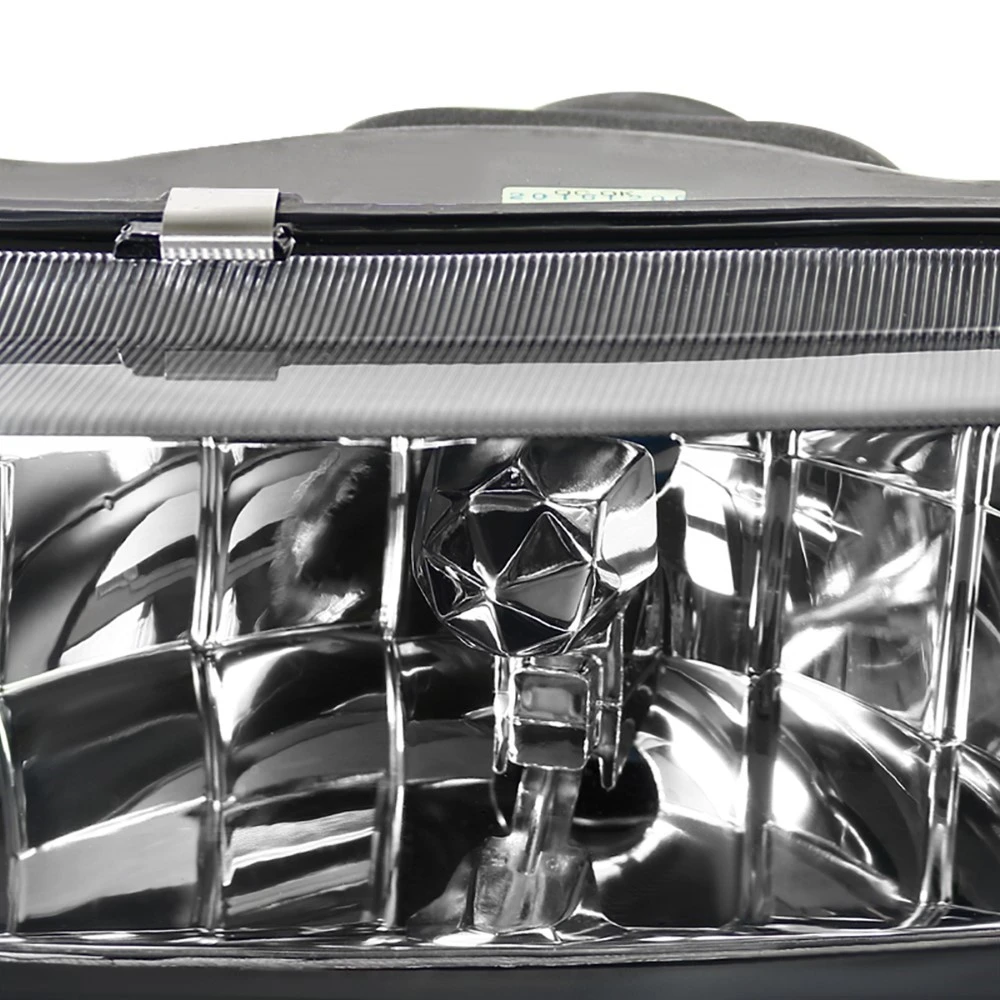 1990-1993 Acura Integra Headlights W/ Corner Signal Lamp 1 Piece Design - Black Housing 3 1990-1993 Acura Integra Headlights W/ Corner Signal Lamp 1 Piece Design - Black Housing - Image 3