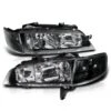 1994-1997 Honda Accord JDM Style Headlights With Corner Lens - Black