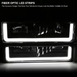 1994-1998 GMC C/K C10 Sierra Yukon OE-Style Headlights W/ LED DRL Bar + Corner/Side Marker Lights - Smoked Lens -High-Efficiency Car Light Store 1994 1998 gmc c k c10 sierra yukon oe style headlights w led drl bar corner side marker lights smoked lens 107