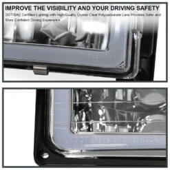1994-1998 GMC C/K C10 Sierra Yukon OE-Style Headlights W/ LED DRL Bar + Corner/Side Marker Lights - Smoked Lens -High-Efficiency Car Light Store 1994 1998 gmc c k c10 sierra yukon oe style headlights w led drl bar corner side marker lights smoked lens 116