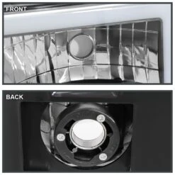 1994-1998 GMC C/K Sierra / Yukon Reflector Headlights W/ LED Running Light Tube - Black Housing -High-Efficiency Car Light Store 1994 1998 gmc c k sierra yukon reflector headlights w led running light tube black housing 25