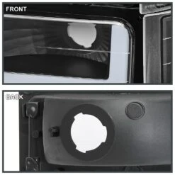 1994-1998 GMC C/K Sierra / Yukon Reflector Headlights W/ LED Running Light Tube - Black Housing -High-Efficiency Car Light Store 1994 1998 gmc c k sierra yukon reflector headlights w led running light tube black housing 28