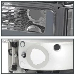 1994-1998 GMC C/K Sierra / Yukon Reflector Headlights W/ LED Running Light Tube - Chrome Housing W/ Smoked Lens 14 1994-1998 GMC C/K Sierra / Yukon Reflector Headlights W/ LED Running Light Tube - Chrome Housing W/ Smoked Lens -High-Efficiency Car Light Store 1994 1998 gmc c k sierra yukon reflector headlights w led running light tube chrome housing w smoked lens 28