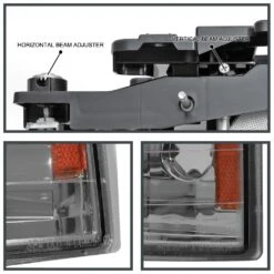 1994-1998 GMC C/K Sierra / Yukon Reflector Headlights W/ LED Running Light Tube - Chrome Housing W/ Smoked Lens 16 1994-1998 GMC C/K Sierra / Yukon Reflector Headlights W/ LED Running Light Tube - Chrome Housing W/ Smoked Lens -High-Efficiency Car Light Store 1994 1998 gmc c k sierra yukon reflector headlights w led running light tube chrome housing w smoked lens 34