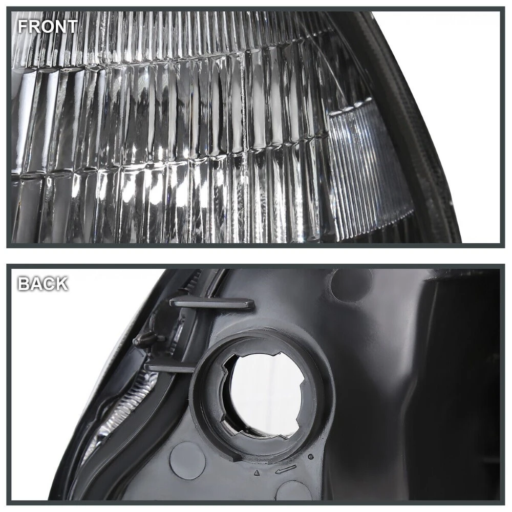 1996-1998 Honda Civic Sedan Reflector Headlights W/ LED DRL Strip - Smoked Lens 6 1996-1998 Honda Civic Sedan Reflector Headlights W/ LED DRL Strip - Smoked Lens - Image 6