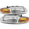 1996-2000 Chrysler Sebring Convertible Replacement Crystal Headlights - Chrome