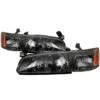 1997-1999 Toyota Camry Headlights Headlamps W/Corner Lights Black