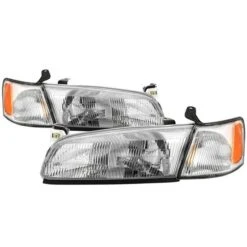 1997-1999 Toyota Camry Headlights Headlamps W/Corner Lights Chrome