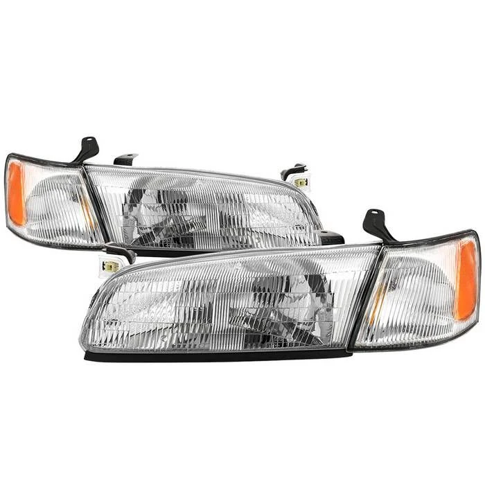 1997-1999 Toyota Camry Headlights Headlamps W/Corner Lights Chrome 1 1997-1999 Toyota Camry Headlights Headlamps W/Corner Lights Chrome