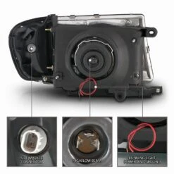 1997-2000 Toyota Tacoma OE-Style Reflector Headlights W/ LED Bar + Corner Side Marker Lights - Black Housing -High-Efficiency Car Light Store 1997 2000 toyota tacoma oe style reflector headlights w led bar corner side marker lights black housing 77