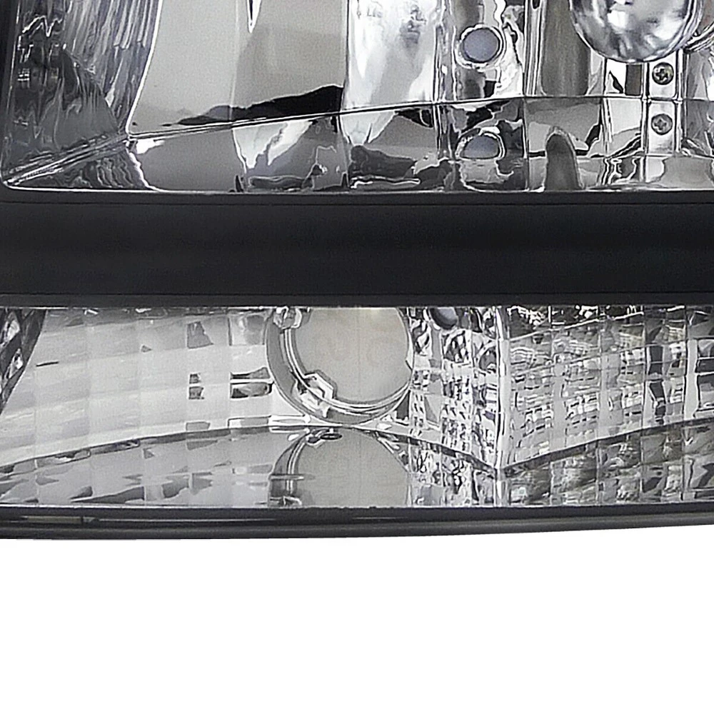 1997-2004 Dodge Dakota/Durango 1PC Reflector Headlight - Black Housing 4 1997-2004 Dodge Dakota/Durango 1PC Reflector Headlight - Black Housing - Image 4