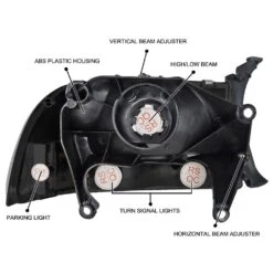 1997-2004 Dodge Dakota/Durango 1PC Reflector Headlight - Black Housing 14 1997-2004 Dodge Dakota/Durango 1PC Reflector Headlight - Black Housing -High-Efficiency Car Light Store 1997 2004 dodge dakota durango 1pc reflector headlight black housing 98