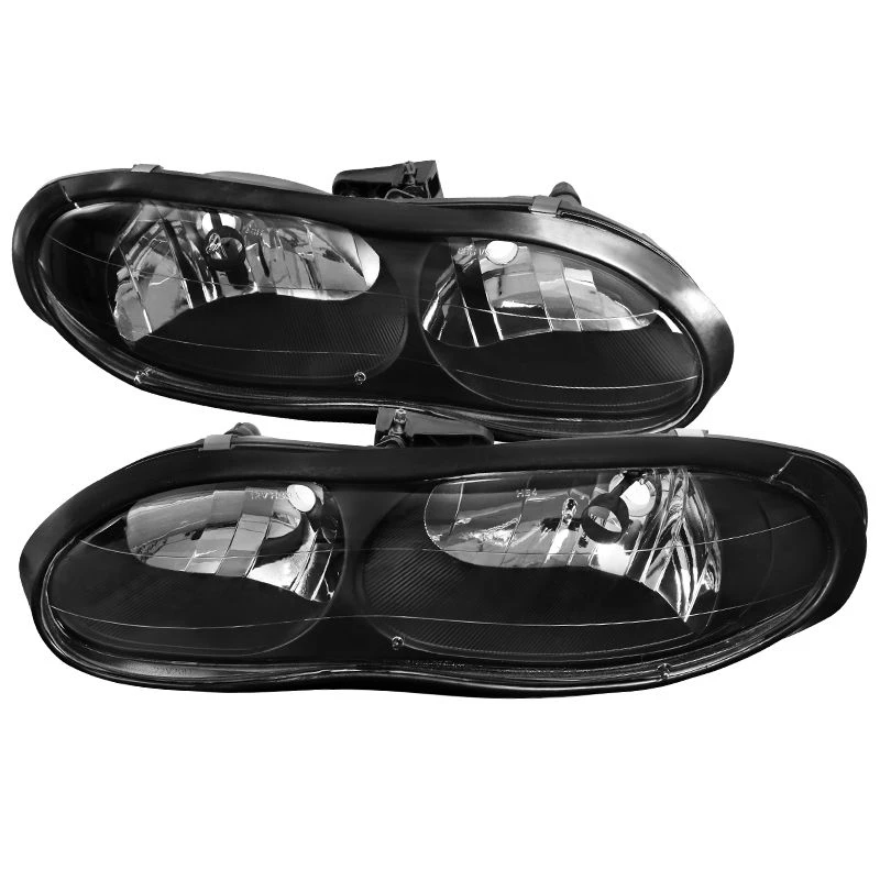 1998-2002 Chevy Camaro Z28 Replacement Crystal Headlights - Black 1 1998-2002 Chevy Camaro Z28 Replacement Crystal Headlights - Black