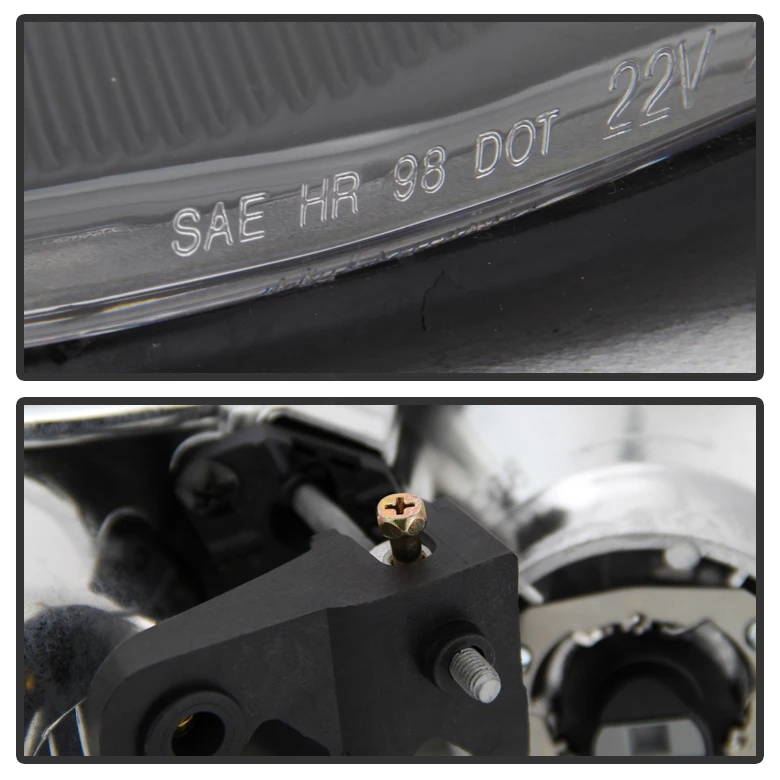 1998-2002 Chevy Camaro Z28 Replacement Crystal Headlights - Black 4 1998-2002 Chevy Camaro Z28 Replacement Crystal Headlights - Black - Image 4