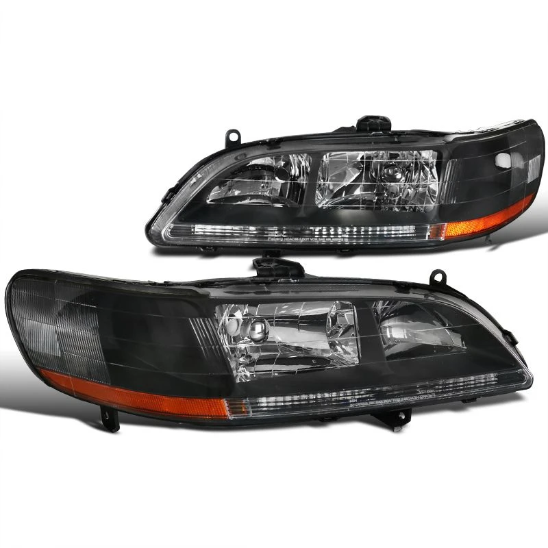 1998-2002 Honda Accord Replacement Crystal Headlights - Black 1 1998-2002 Honda Accord Replacement Crystal Headlights - Black