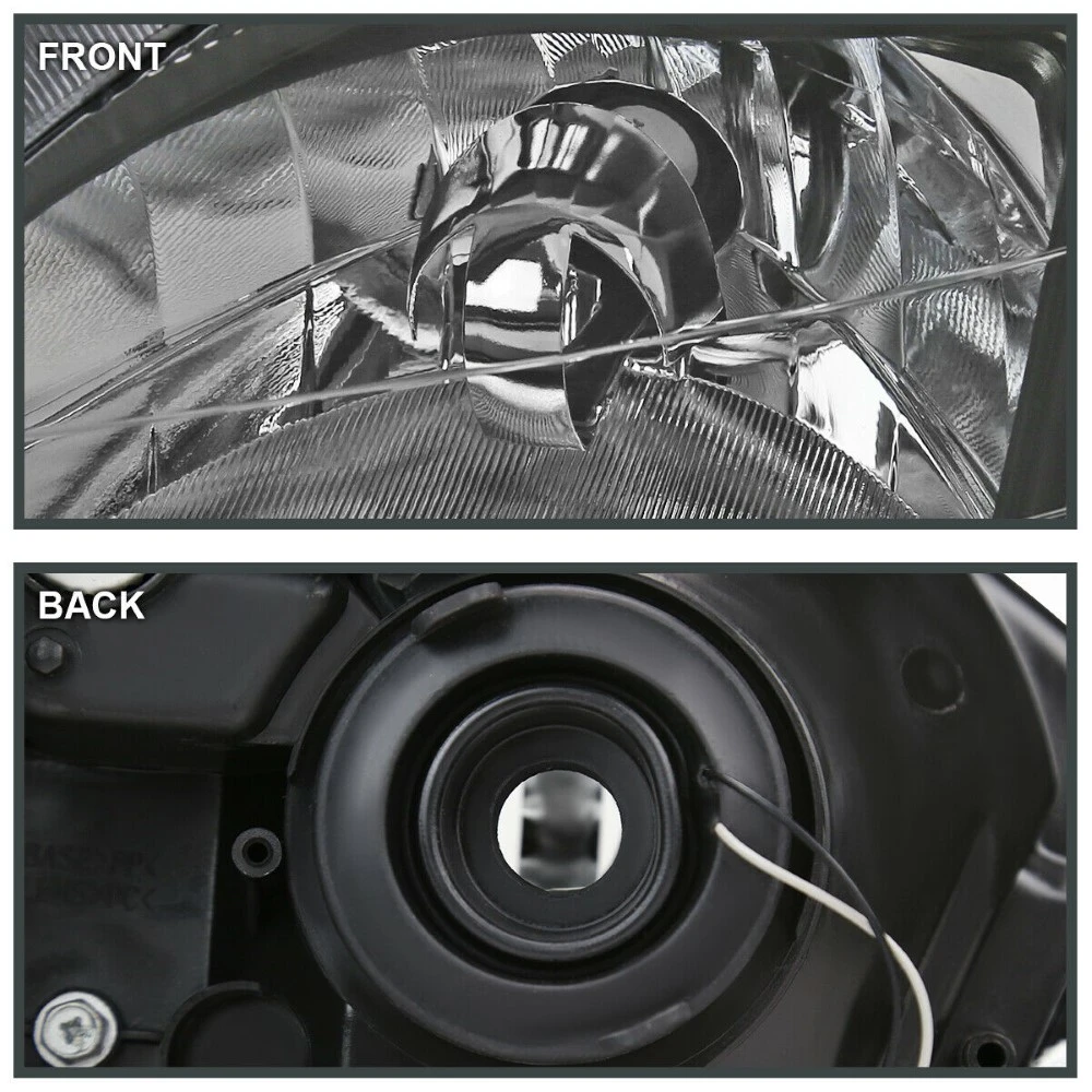 1999-2000 Honda Civic EJ/EK OE-Style Headlights W/ LED Tube - Black Housing 5 1999-2000 Honda Civic EJ/EK OE-Style Headlights W/ LED Tube - Black Housing - Image 5