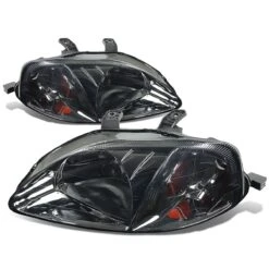 1999-2000 Honda Civic Euro Style Crystal Headlights - Smoked