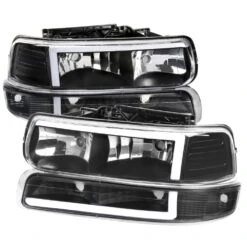 1999-2002 Chevy Silverado / Tahoe Suburban LED Tube Headlights - Black