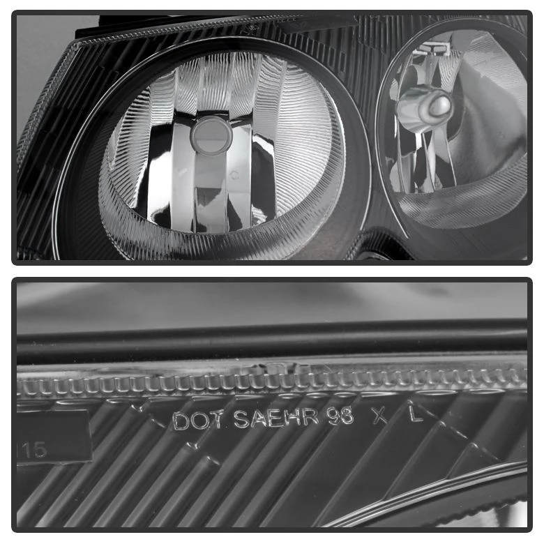 1999-2004 Chrysler 300M Replacement Crystal Headlights - Black 2 1999-2004 Chrysler 300M Replacement Crystal Headlights - Black - Image 2