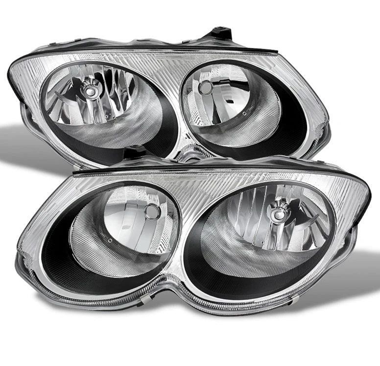 1999-2004 Chrysler 300M Replacement Crystal Headlights - Chrome 1 1999-2004 Chrysler 300M Replacement Crystal Headlights - Chrome