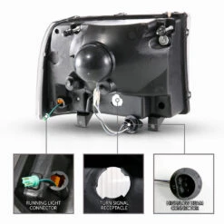 1999-2004 For Ford F250/F350 Superduty Excursion LED Bar Headlights - Black -High-Efficiency Car Light Store 1999 2004 for ford f250 f350 superduty excursion led bar headlights black 167