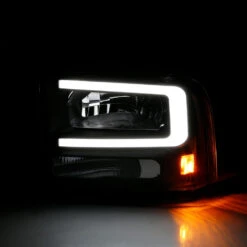 1999-2004 For Ford F250/F350 Superduty Excursion LED Bar Headlights - Black -High-Efficiency Car Light Store 1999 2004 for ford f250 f350 superduty excursion led bar headlights black 170