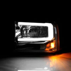 1999-2004 For Ford F250/F350 Superduty Excursion LED Bar Headlights - Chrome -High-Efficiency Car Light Store 1999 2004 for ford f250 f350 superduty excursion led bar headlights chrome 119