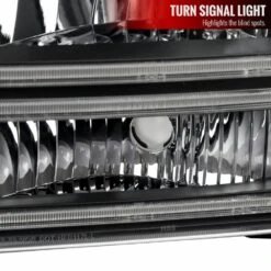 1999-2004 Ford F-250-F550 Euro OE-Style Headlights W/ Dual LED C Bar DRL - Black 13 1999-2004 Ford F-250-F550 Euro OE-Style Headlights W/ Dual LED C Bar DRL - Black -High-Efficiency Car Light Store 1999 2004 ford f 250 f550 euro oe style headlights w dual led c bar drl black 95