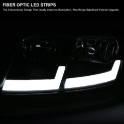 1999-2004 Jeep Grand Cherokee LED Tube Reflector Headlights - Black Housing -High-Efficiency Car Light Store 1999 2004 jeep grand cherokee led tube reflector headlights black housing 86