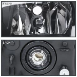 1999-2004 Jeep Grand Cherokee LED Tube Reflector Headlights - Black Housing -High-Efficiency Car Light Store 1999 2004 jeep grand cherokee led tube reflector headlights black housing 89