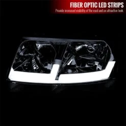 1999-2004 Jeep Grand Cherokee LED Tube Reflector Headlights - Smoked -High-Efficiency Car Light Store 1999 2004 jeep grand cherokee led tube reflector headlights smoked 86