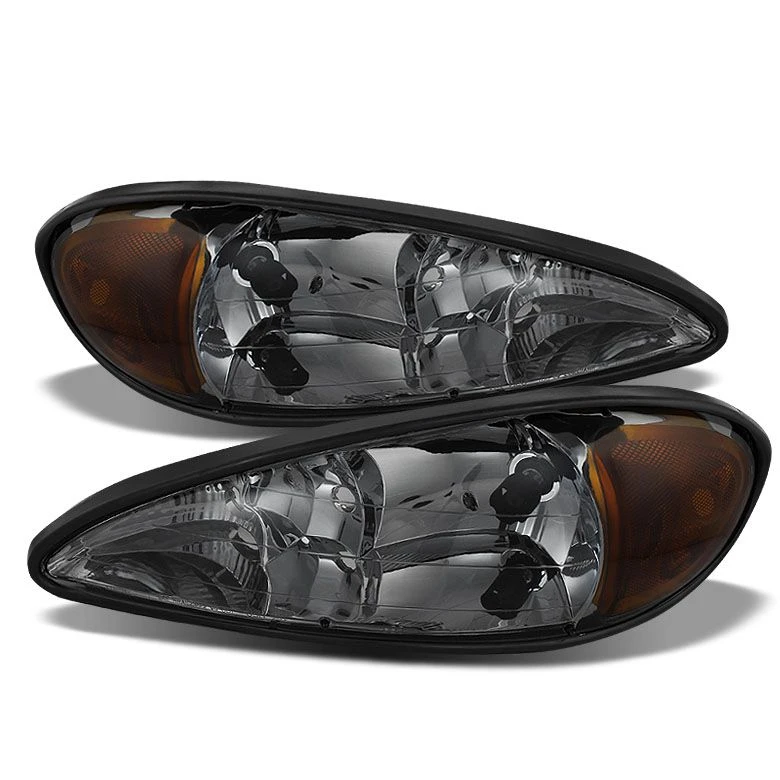 1999-2005 Pontiac Grand AM Replacement OE Style Crystal Headlights - Smoked 1 1999-2005 Pontiac Grand AM Replacement OE Style Crystal Headlights - Smoked