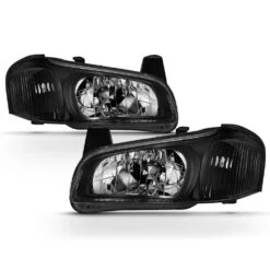 Spyder 2000-2001 Nissan Maxima [Factory Style] Reflector Headlights - Black Housing