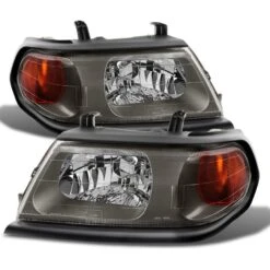 2000-2004 Mitsubishi Montero Sport Replacement Crystal Headlights - Black