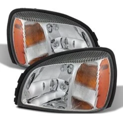 2000-2005 Cadillac Deville Replacement Crystal Headlights - Chrome