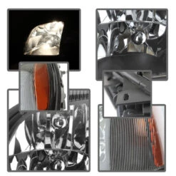 2000-2005 Cadillac Deville Replacement Crystal Headlights - Chrome -High-Efficiency Car Light Store 2000 2005 cadillac deville replacement crystal headlights chrome 143