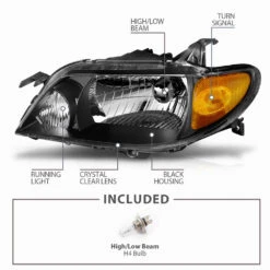 2001-2003 Mazda Prot_g_ JDM Style Crystal Headlights - Black -High-Efficiency Car Light Store 2001 2003 mazda prot g jdm style crystal headlights black 62
