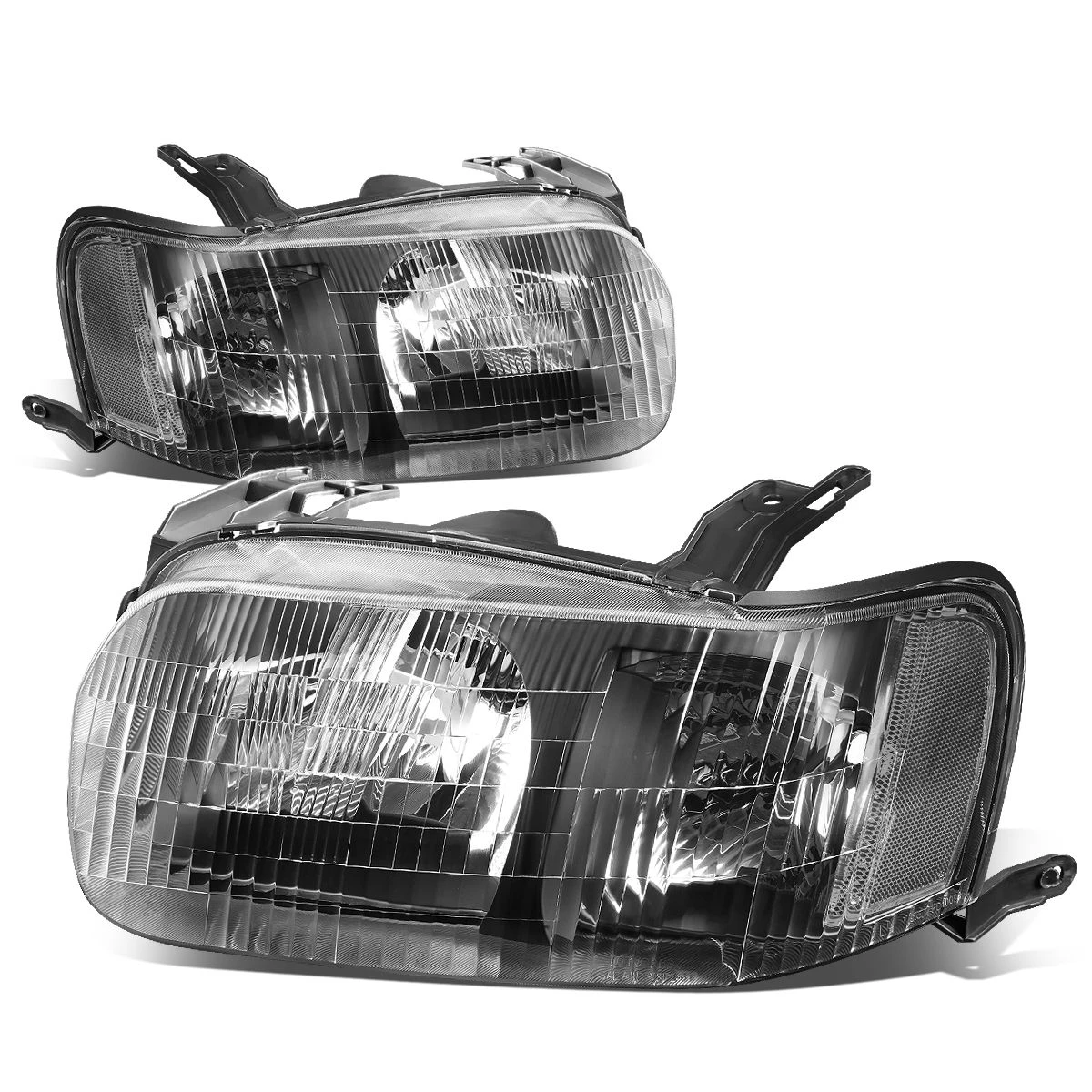2001-2004 Ford Escape Factory Style Replacement Headlights - Black Clear 1 2001-2004 Ford Escape Factory Style Replacement Headlights - Black Clear