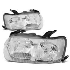 2001-2004 Ford Escape Factory Style Replacement Headlights - Chrome Clear