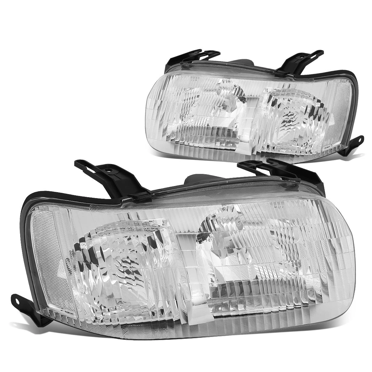 2001-2004 Ford Escape Factory Style Replacement Headlights - Chrome Clear 2 2001-2004 Ford Escape Factory Style Replacement Headlights - Chrome Clear - Image 2