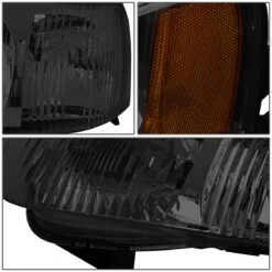 2001-2004 Ford Escape Factory Style Replacement Headlights - Smoked / Amber -High-Efficiency Car Light Store 2001 2004 ford escape factory style replacement headlights smoked amber 65