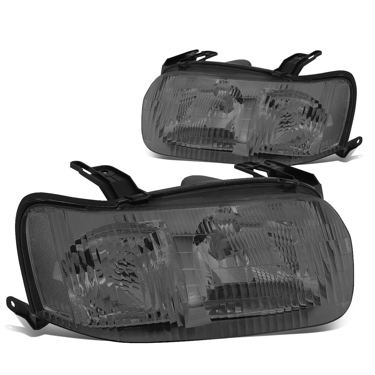2001-2004 Ford Escape Factory Style Replacement Headlights - Smoked / Clear 2 2001-2004 Ford Escape Factory Style Replacement Headlights - Smoked / Clear - Image 2