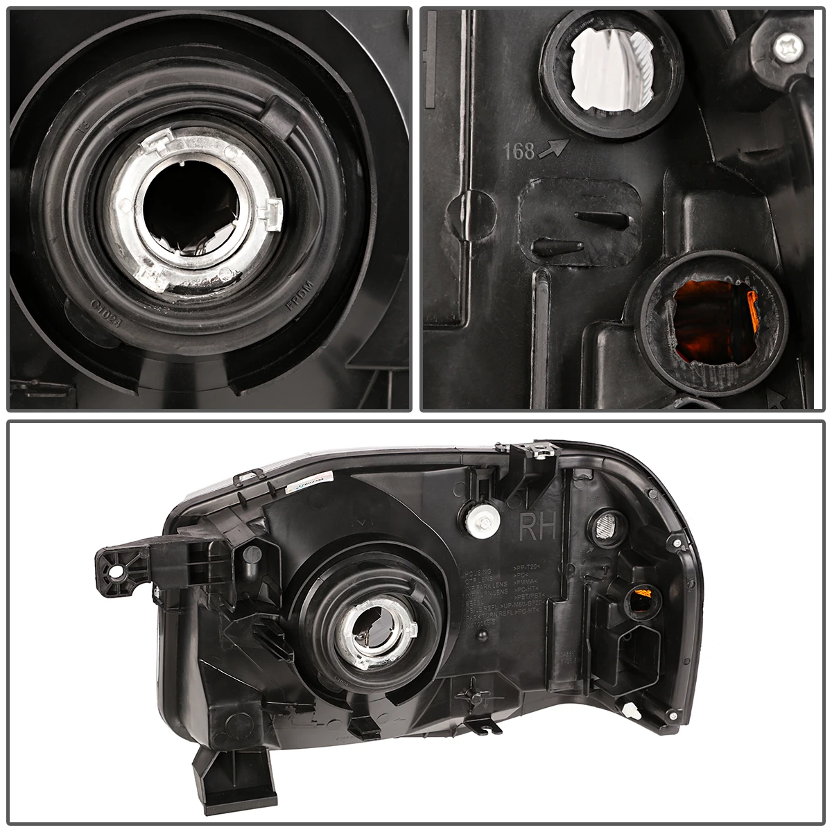 2001-2004 Nissan Frontier Factory Style Replacement Headlights - Smoked Lens / Amber 6 2001-2004 Nissan Frontier Factory Style Replacement Headlights - Smoked Lens / Amber - Image 6