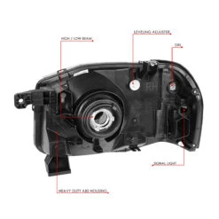 2001-2004 Nissan Frontier Factory Style Replacement Headlights - Smoked Lens / Clear -High-Efficiency Car Light Store 2001 2004 nissan frontier factory style replacement headlights smoked lens clear 96